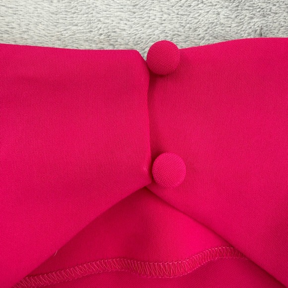 Loft Womens Pink Sleeveless Ruffle Hem Cutout Back Shift Dress Size 10 NEW - Picture 10 of 13